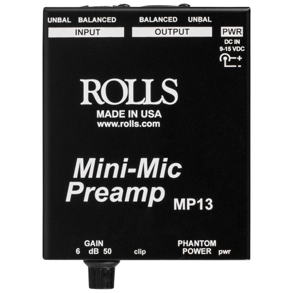 Main product image for Rolls MP13 Mini-Mic Preamp with Phantom Power 245-032
